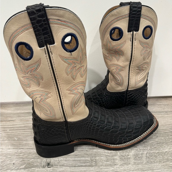 Men’s Double H Caiman Chocolate Boots - Picture 9 of 10